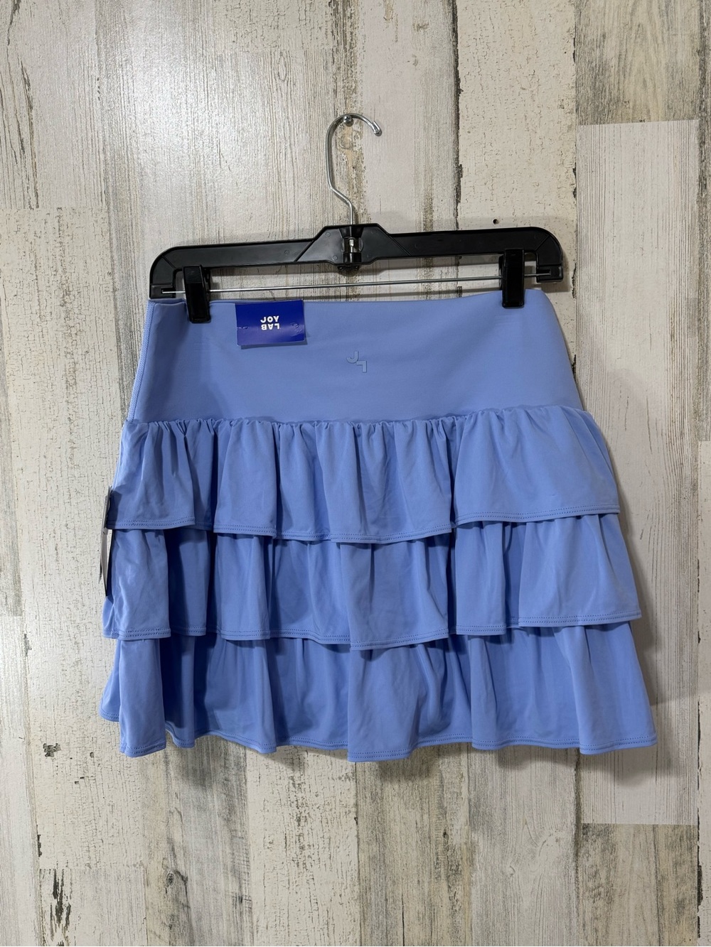JoyLab Periwinkle Tiered Ruffle Mini Skirt Skort Tennis PickleBall Beach Cruise - Picture 7 of 10
